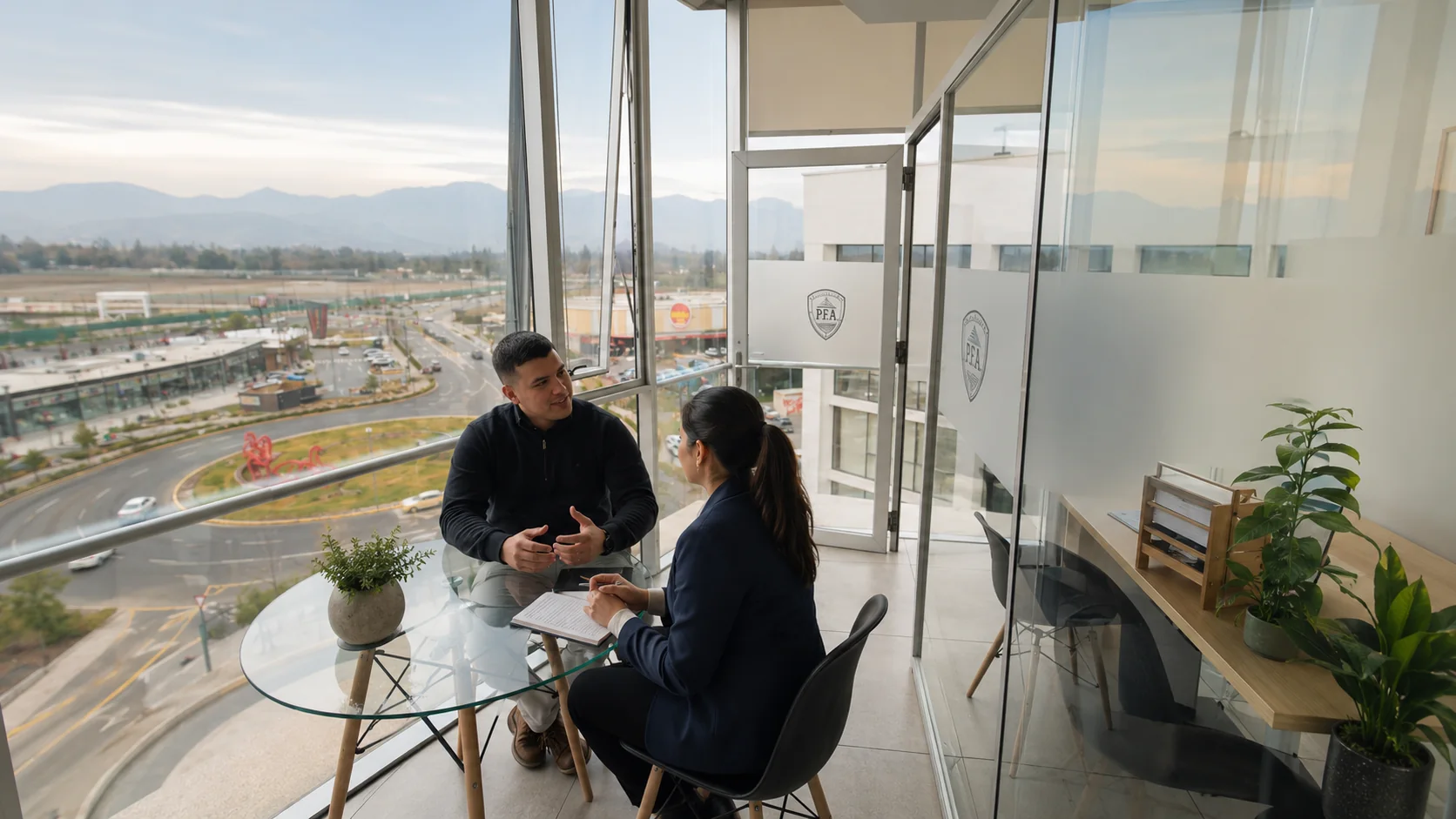 Reunión de atención comercial de Seguridad PFA en Chicureo.